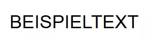 Browseransicht: Die Schriftvariante all-small-caps formatiert alle Buchstaben im Wort „Beispieltext“ als Kapitälchen