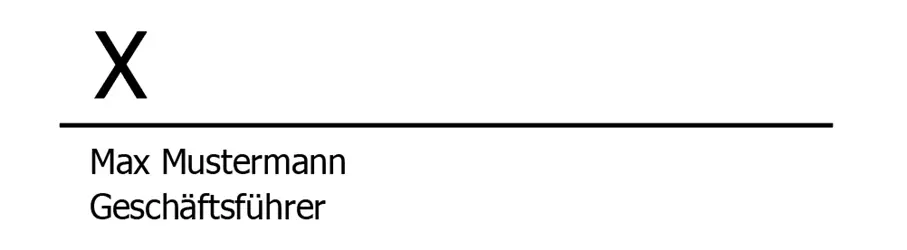 Word: Unterschrift-Zeile einfügen