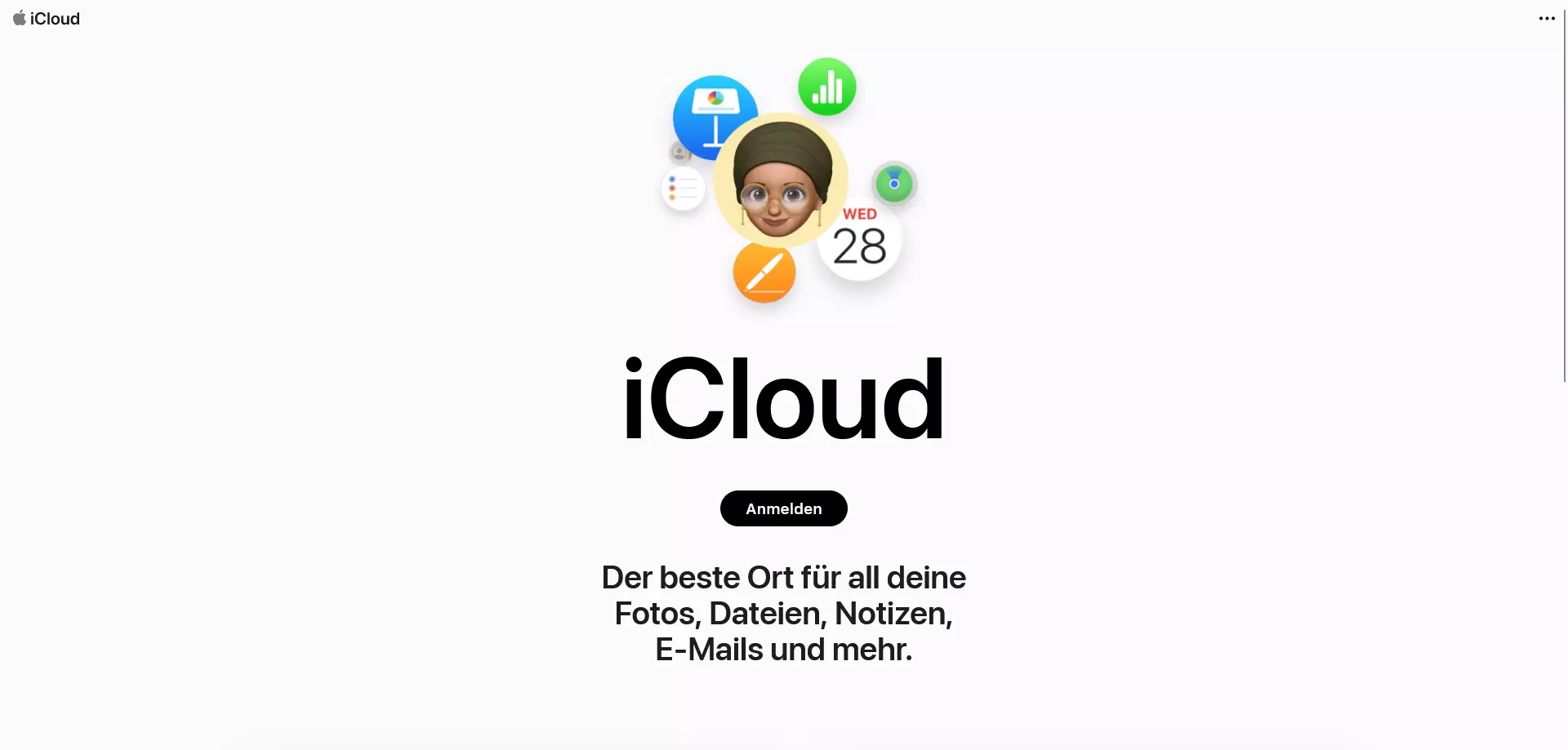 iCloud-Anmeldeseite