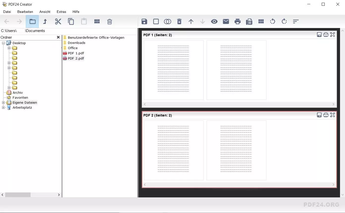 PDF24 Creator: PDF-Ansicht