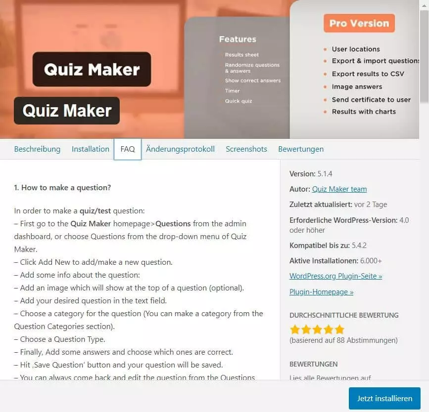 WordPress-Quiz-Plug-in: Quiz Maker