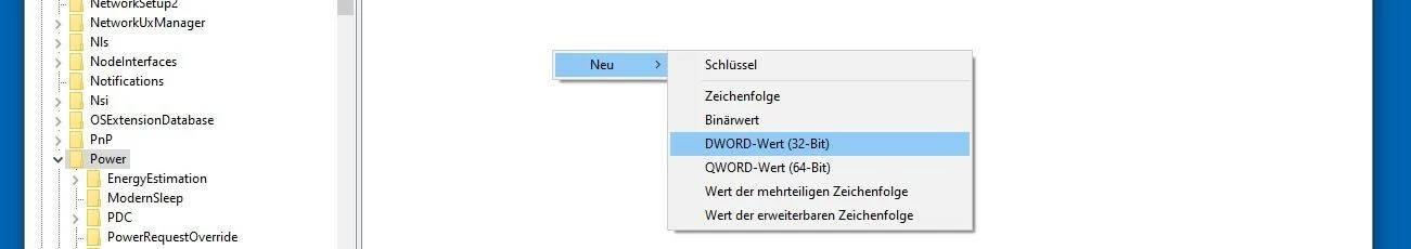 Schlüssel-Erstellung in der Windows Registry