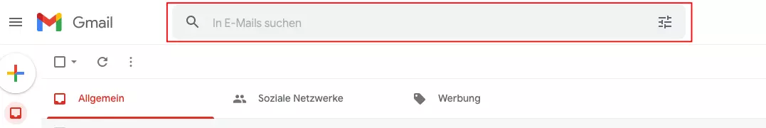 Suchfunktion im Gmail-Posteingang