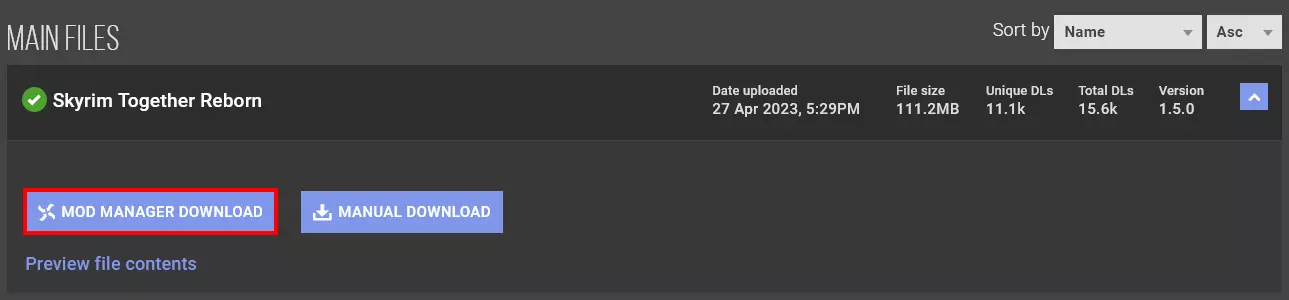 Skyrim Together Reborn: Download via Mod-Manager