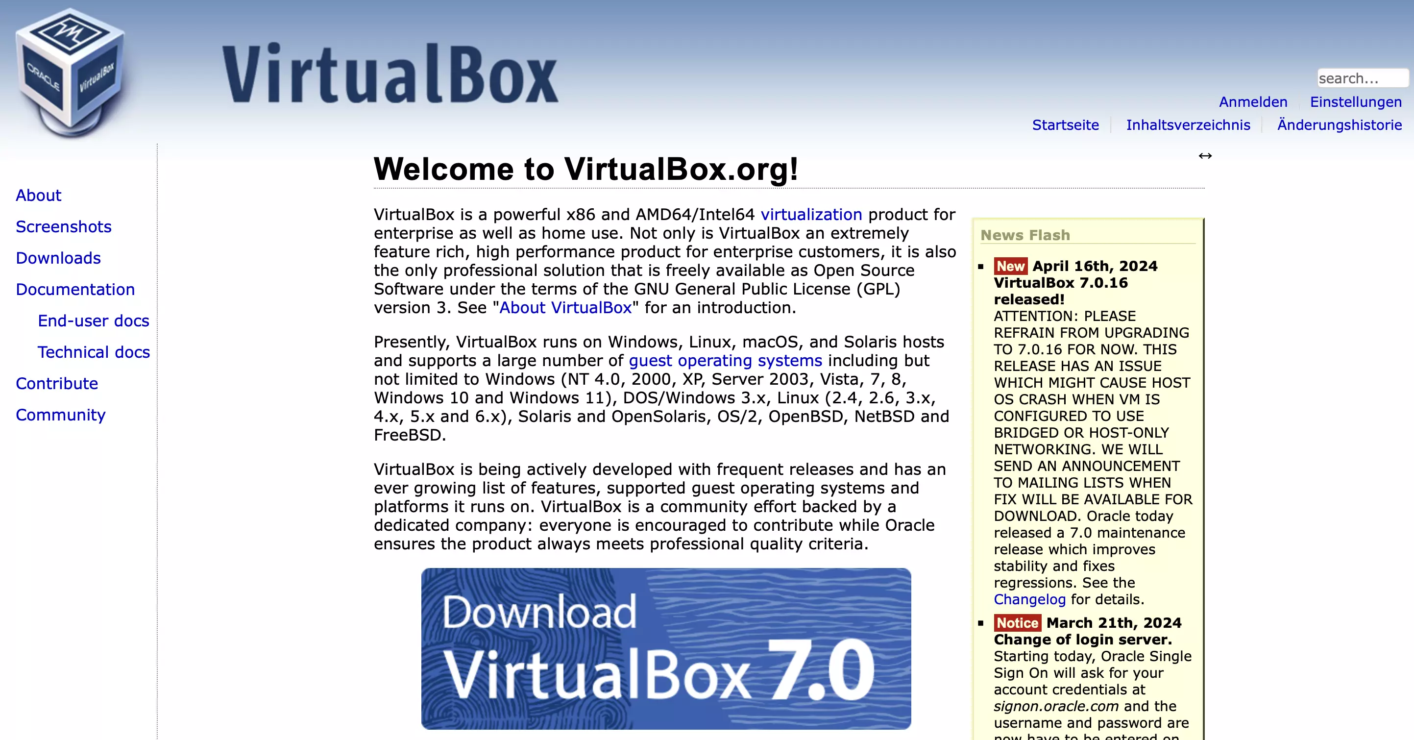 Screenshot Virtualbox