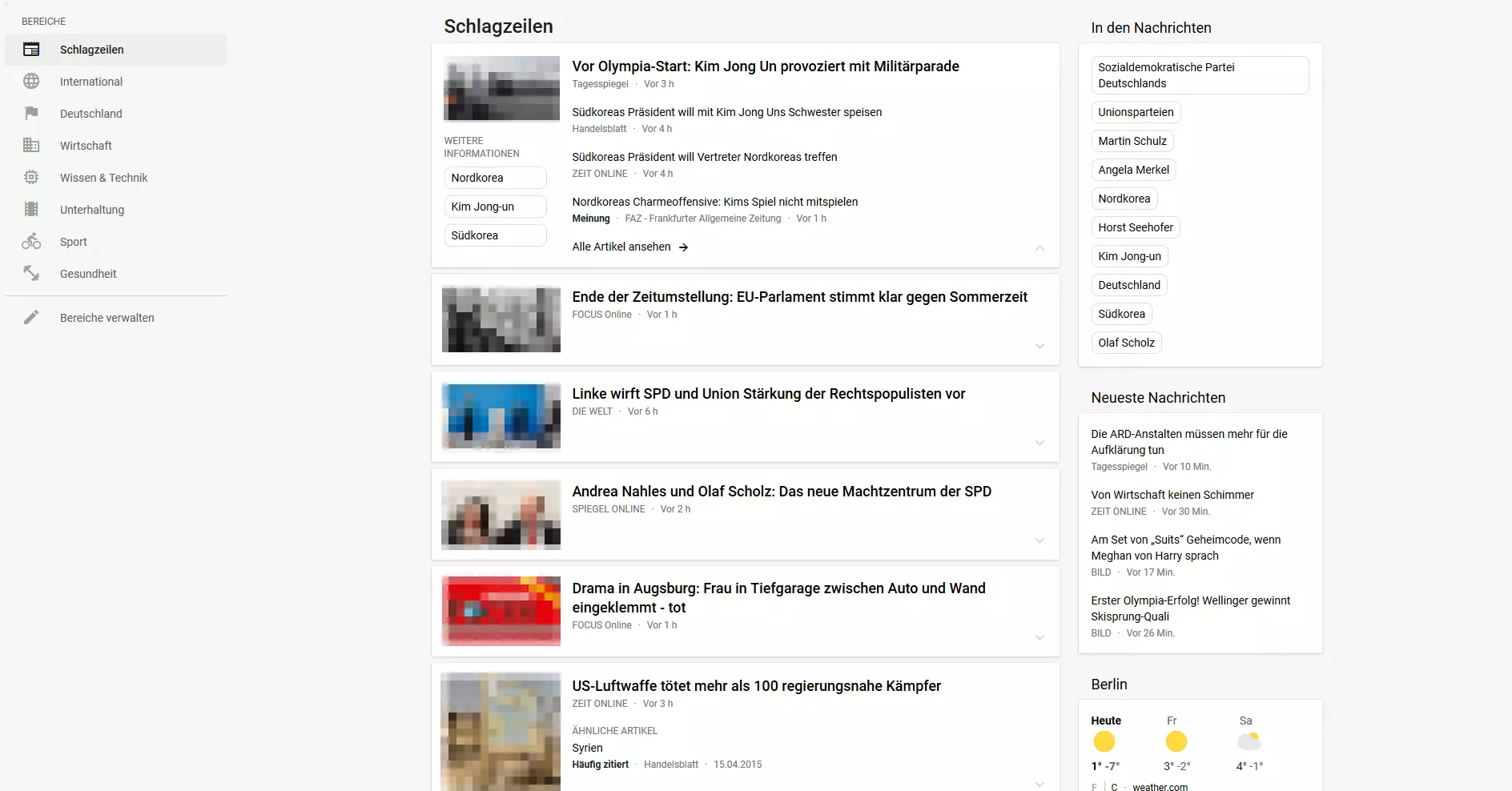 Website von Google News