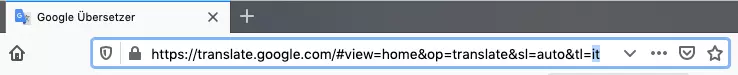 Google-Translate-URL mit Sprachcodes
