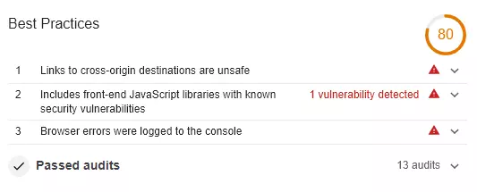 Best Practices in Google Lighthouse