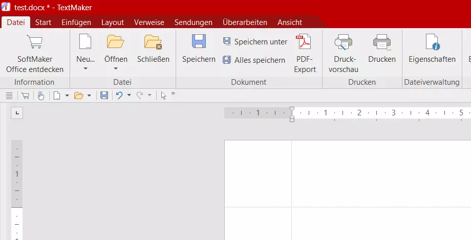 Screenshot von TextMaker (FreeOffice)