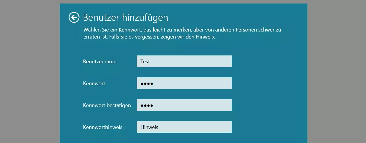 Windows 11: Benutzer hinzufügen via Passwortverwaltung