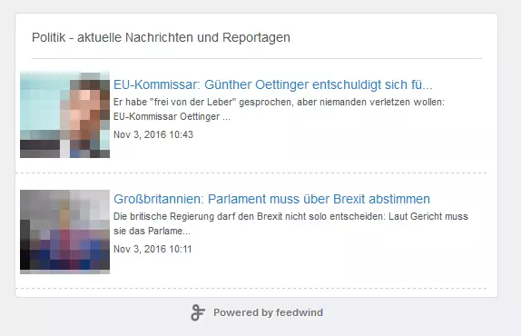 FeedWind-Vorschaufunktion zeigt Nachrichten für den 3. November 2016