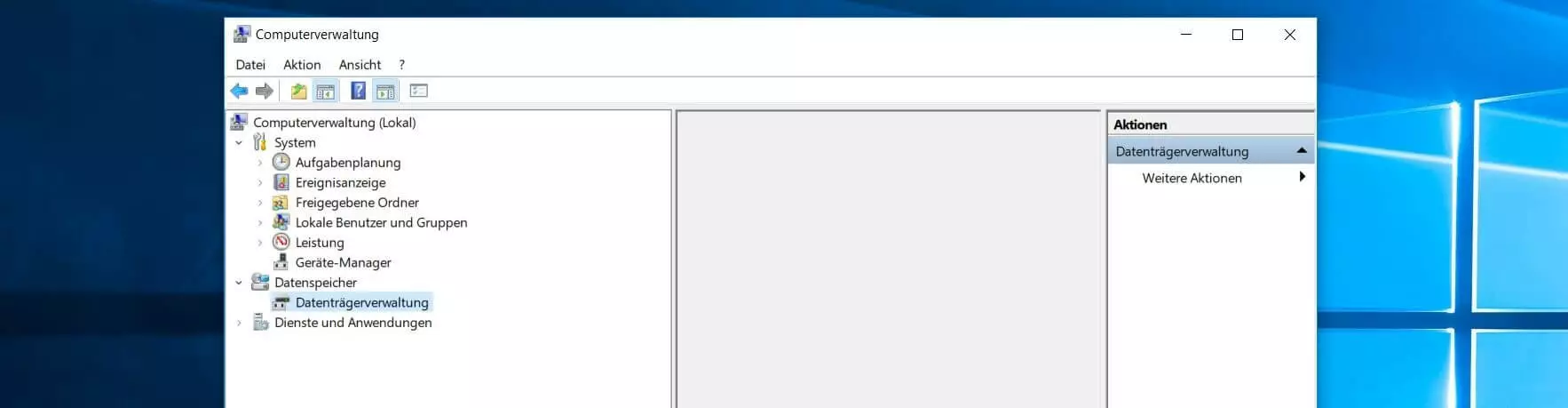 Menü „Computerverwaltung“ in Windows 10