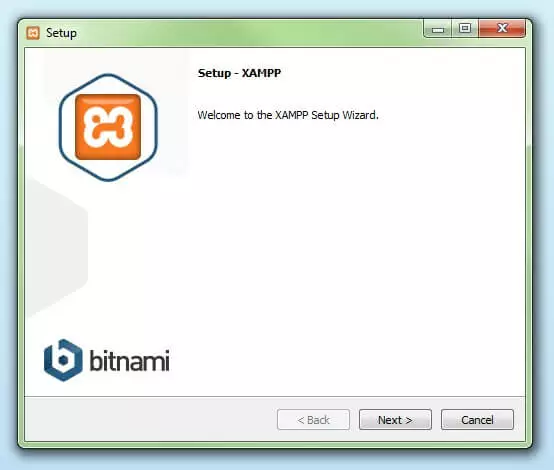 XAMPP Setup: Startbildschirm des XAMPP-Setup-Wizard