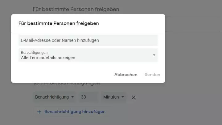 Google-Kalender mit anderen teilen