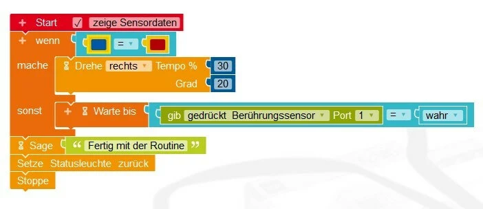 Visuelle Programmierung mit grafischen Elementen bei NEPO