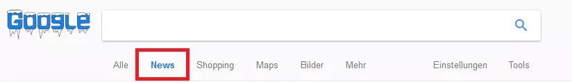 „News“-Reiter auf Googles Suchmaschine