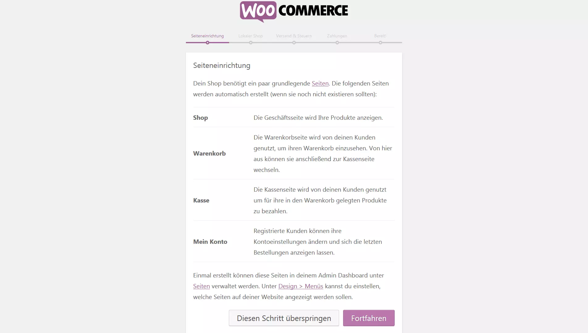 WooCommerce Plugin – Installations-Wizard