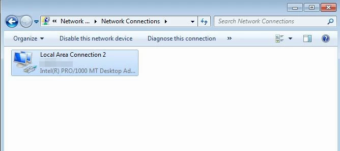 Übersicht der Netzwerkverbindungen in Windows 7