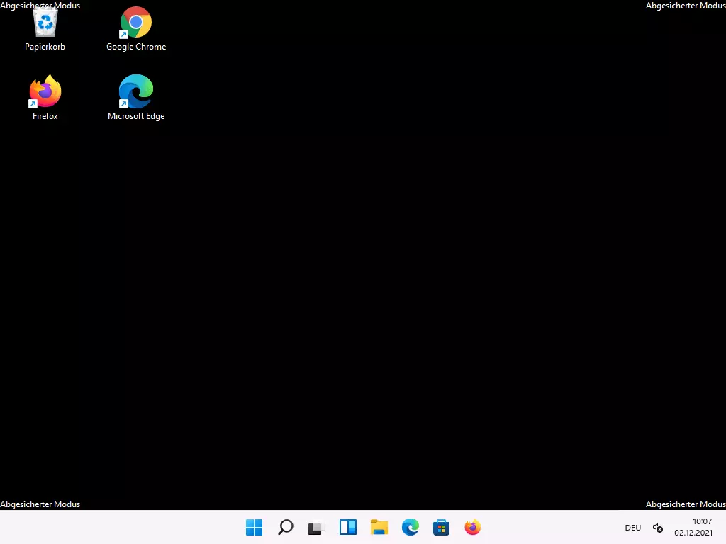 Windows 11 im abgesicherten Modus