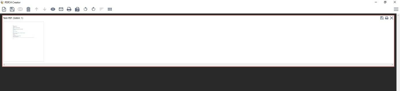 PDF24 Creator mit importiertem Beispiel-PDF