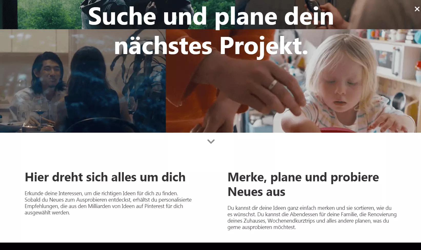 Website von Pinterest