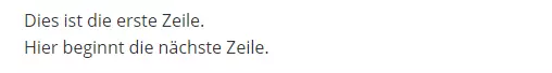 Beispiel für einen HTML-Zeilenumbruch