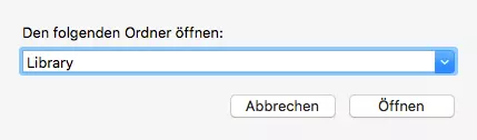 Aufrufen der Library im Mac