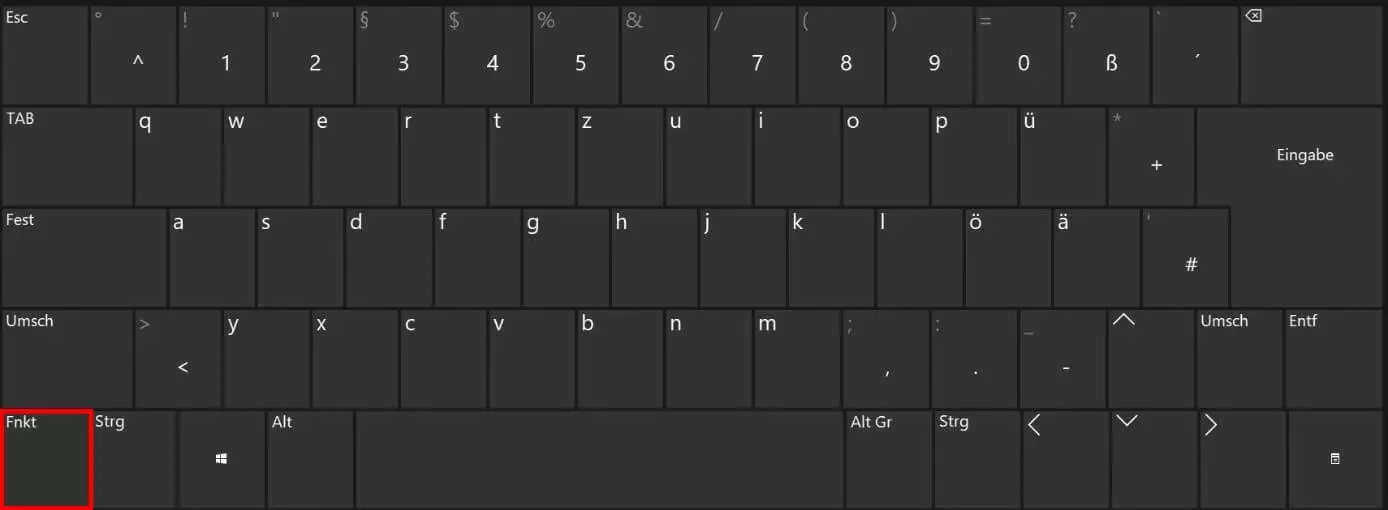 Fn-Taste: Die Funktionstaste auf einer Windows-Tastatur