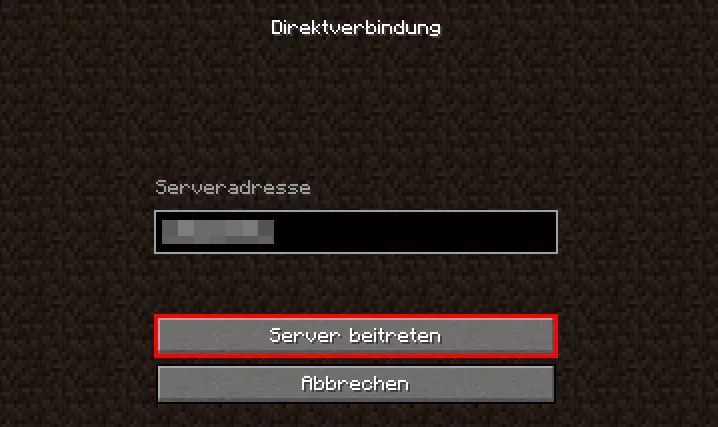 Minecraft: Server via IP beitreten