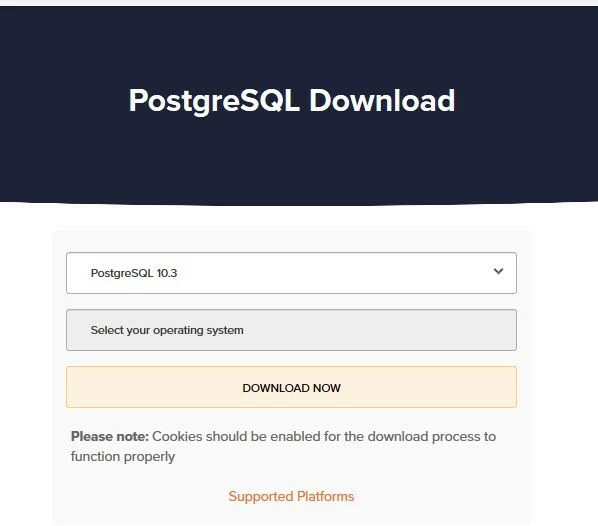 PostgreSQL-Download auf enterprisedb.com