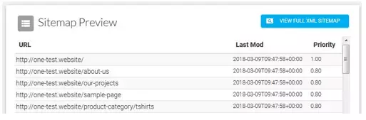 XML-Sitemaps.com: Sitemap Preview