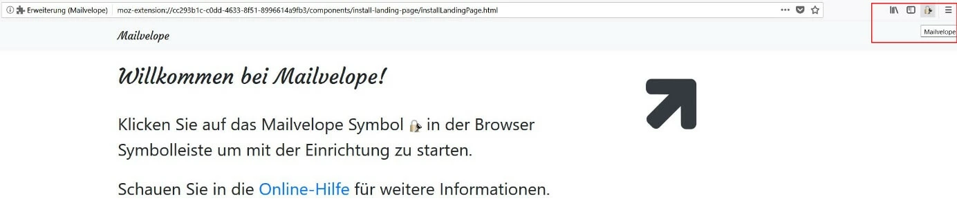 Mailvelope-Icon in der Firefox-Symbolleiste