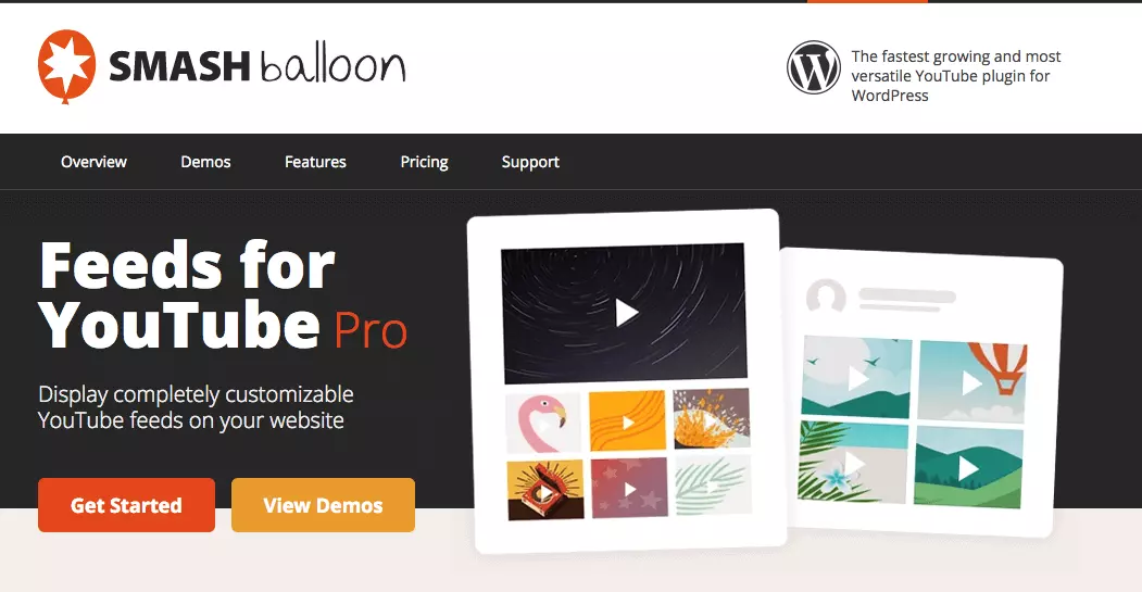 Screenshot des Plugins Smash Balloon YouTube Feed Pro