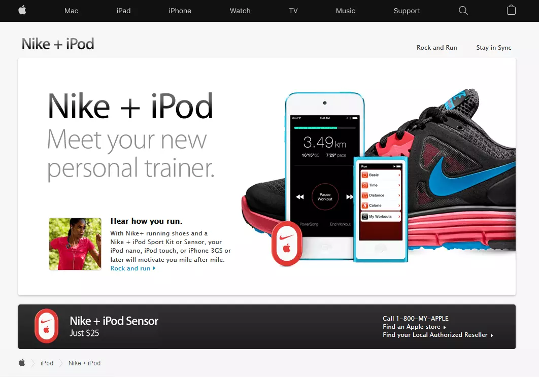 Beispiel für innovationsbasiertes Co-Branding: Nike + iPod