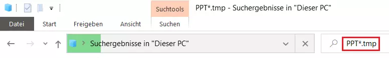 PowerPoint wiederherstellen: Datei-Explorer