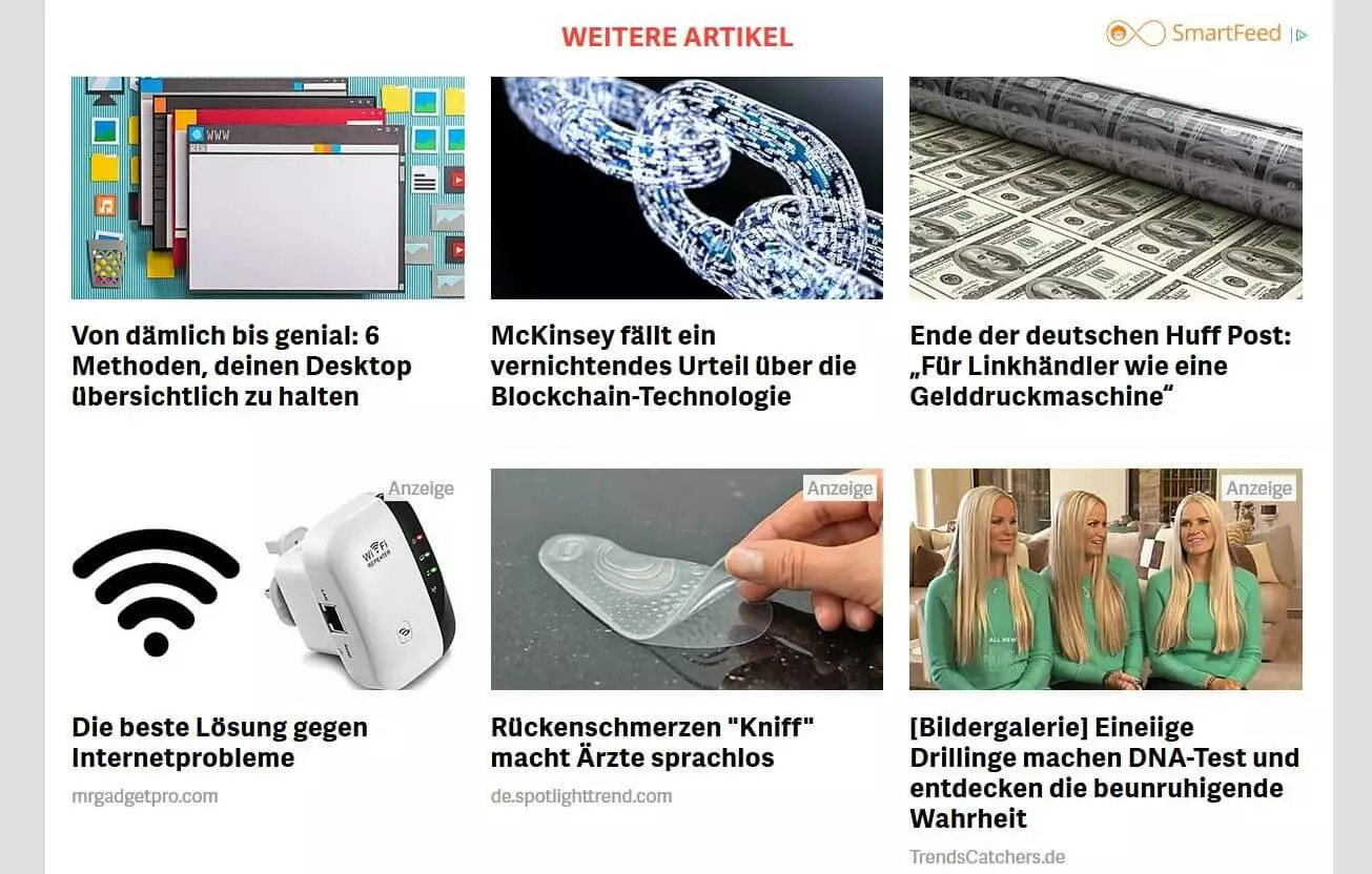 Native Advertising auf der Seite des Onlinemagazins t3n