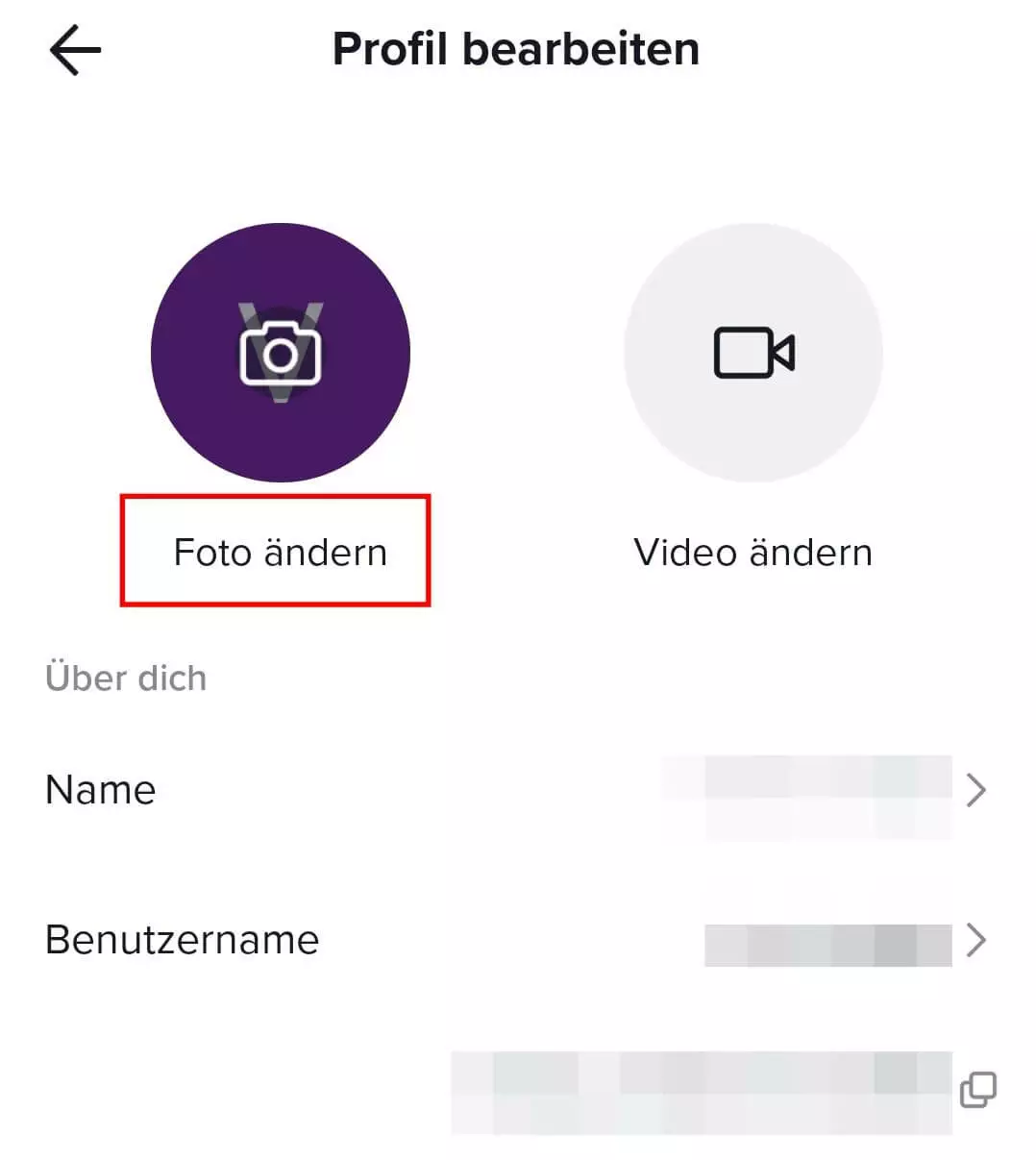 TikTok-Profilbild ändern