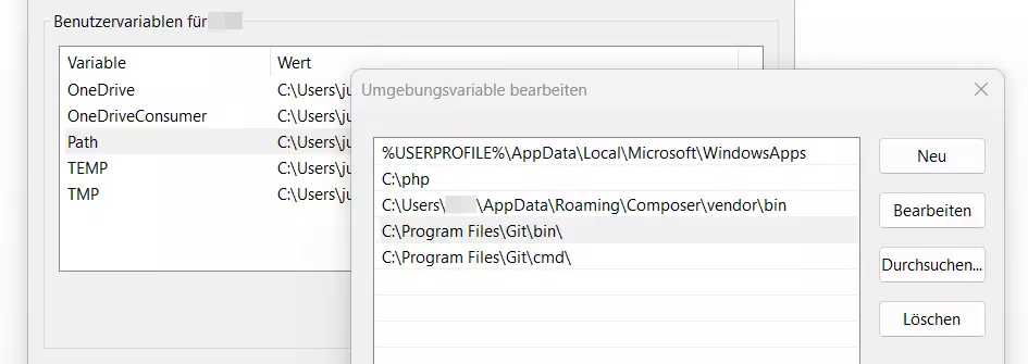 Windows 11: Git zu PATH hinzufügen