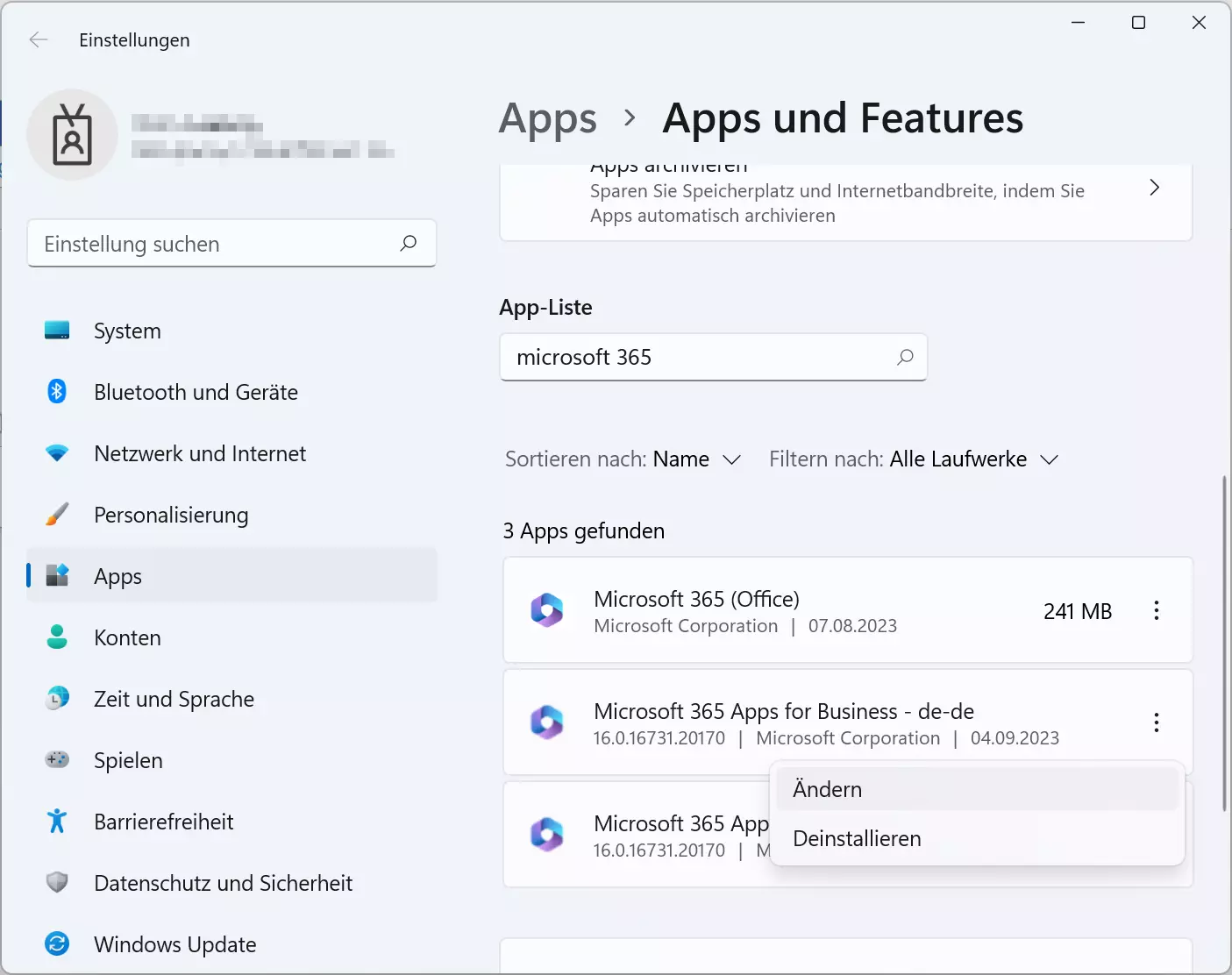 Word öffnet sich nicht: App-Einstellungen