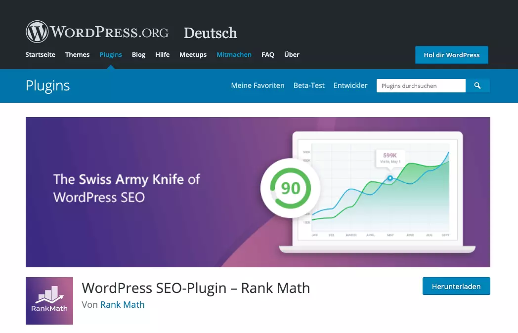 Rank Math bei WordPress.org