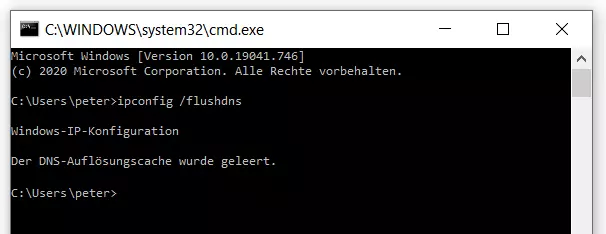 Löschen des DNS-Caches