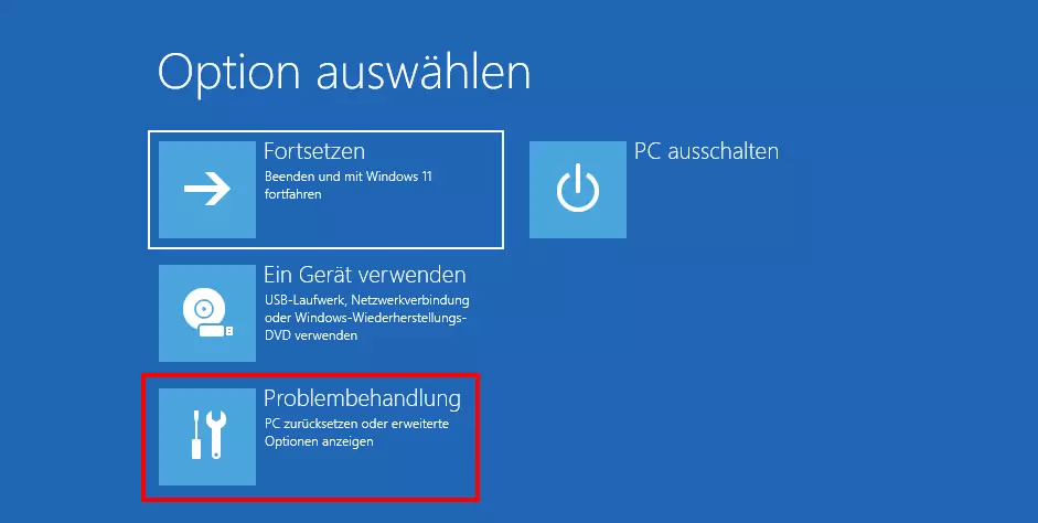 Windows 11: Menü des erweiterten Starts