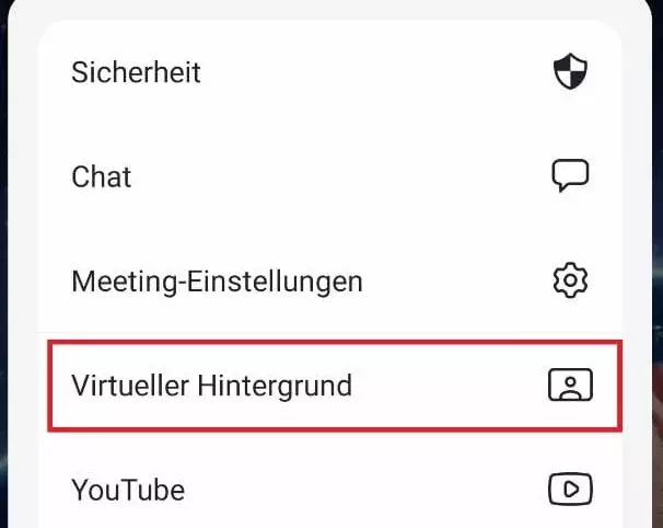 Meeting-Einstellungen in der Zoom-Android-App