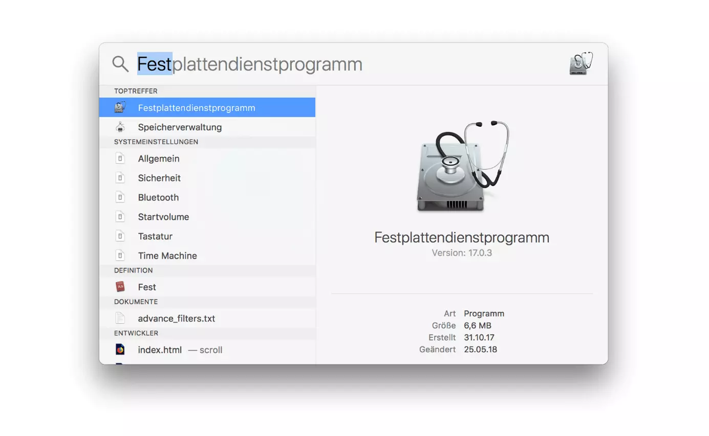 Spotlight – die Suche von macOS