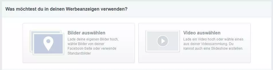 Facebook Ads können Bilder und Videos enthalten