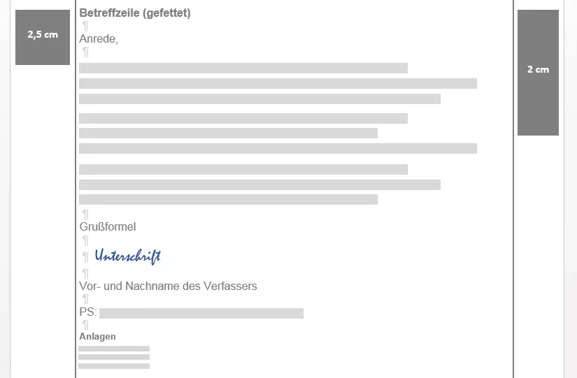 Normbrief gemäß DIN 5008: Gestaltung des Textkörpers